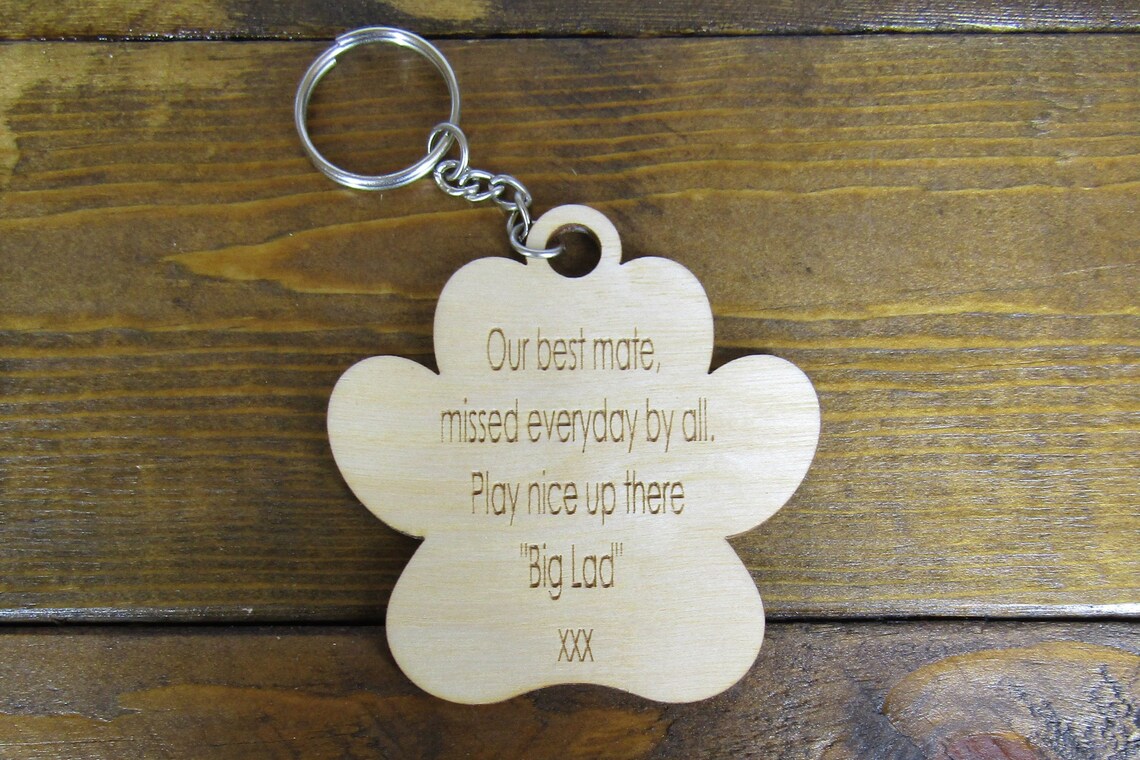 Personalisierte Hund Name Pfote Druck Schlüsselanhänger Etsy