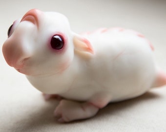 Baby alien guinea pig - hamster miniature, weird sculpture of alien mouse figurine doll, felt baby alien mice mouse fugurine, weird art toy