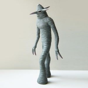 Pascagoula River Alien Sculpture: OOAK Polymer Clay Cryptid Art