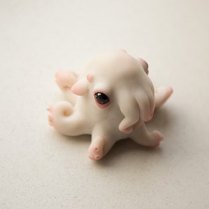 OOAK octopus baby doll, baby cthulhu anime figurine, kraken cthulhu miniature creature art doll, weird art sculpture octopus animal doll image 6