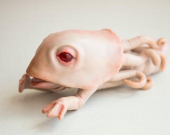 Cthulhu Servitor Statue: Octopus-Fish Hybrid Fantasy Creature, Deep Sea Character Figurine