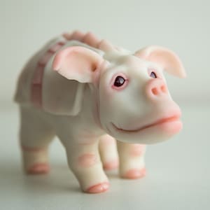 Weird Goblin Boar Figurine – Hybrid Fantasy Animal Sculpture, Odd Mythical Creature, Handmade Art Toy