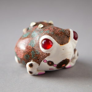 OOAK Frog Art Doll: Hand-Painted Folk Art Sculpture with Glow-in-the-Dark Details