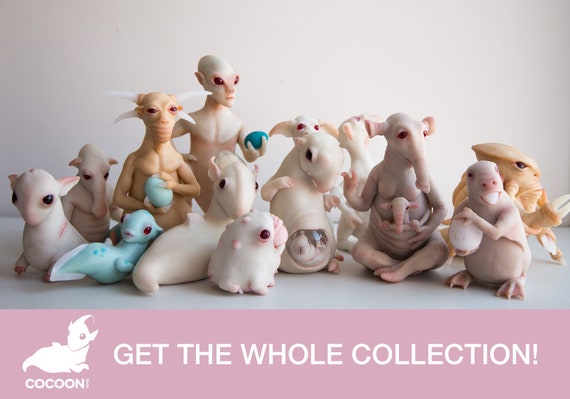 Weird Elephant Kiwi Hybrid Sculpture, Handmade Alien Creature