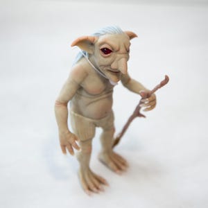 Pukwudgie Figurine: Forest Spirit Cryptid Goblin Gnome, Mythical Art doll Creature