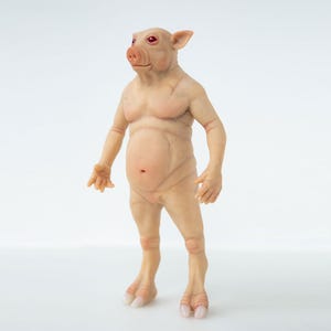 Pigman of Vermont Cryptid Art Doll Fat Positive Gentle Monster