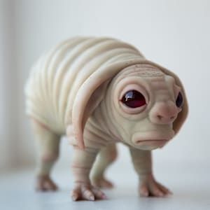 Squonk of Pennsylvania, creepy cute weird and sad PA cryptid creature, weird sculpture cryptid miniature, sad emote art doll creature gifts image 6