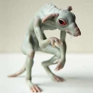 Chupacabra, Mythical Vampire Cryptid Horror Creature from Texas, Polymer Clay Sculpture