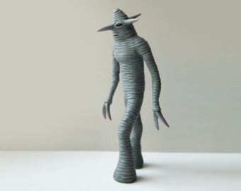 Pascagoula Alien of Mississippi. Weird alien sculpture statue, cryptid gift miniature, weird art doll creature, alien movie ufo sculpture