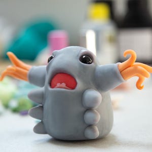 Creepy cute Germ - Bacteria figurine in anime style, cool original character and weird cartoon art doll creature