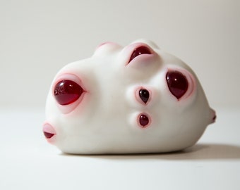Weird Alien Art Doll: OOAK Red Eye Creature Sculpture