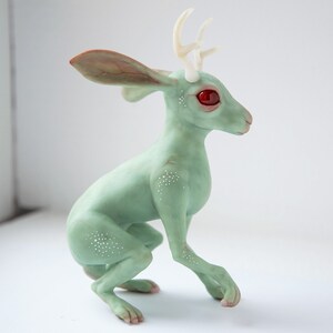 cute jackalope sculpture