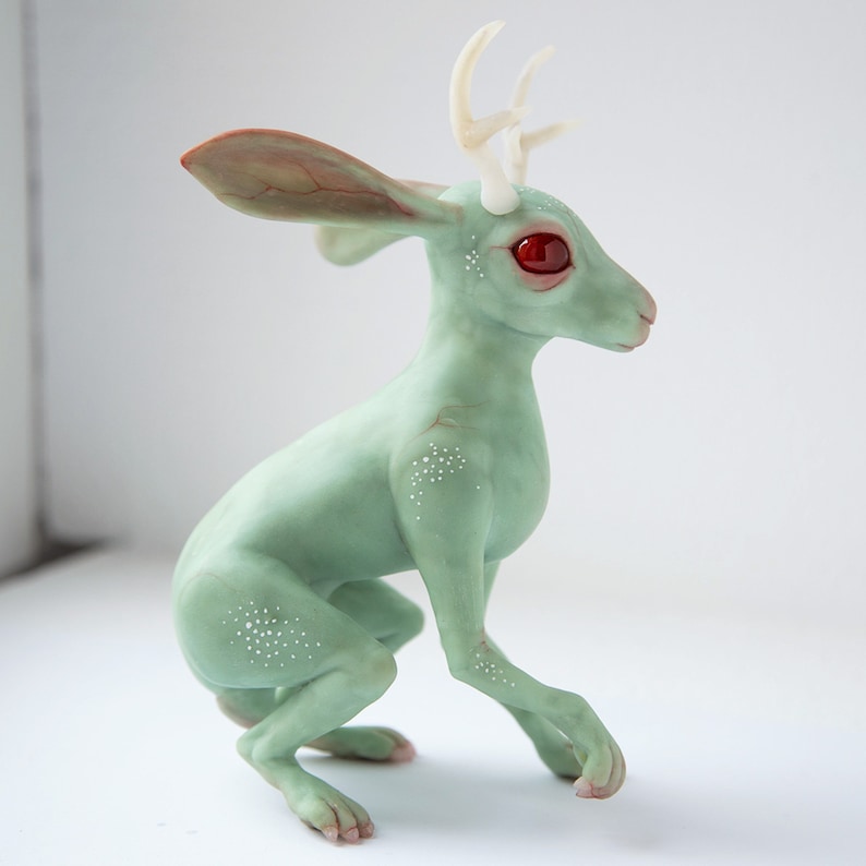 cute jackalope sculpture