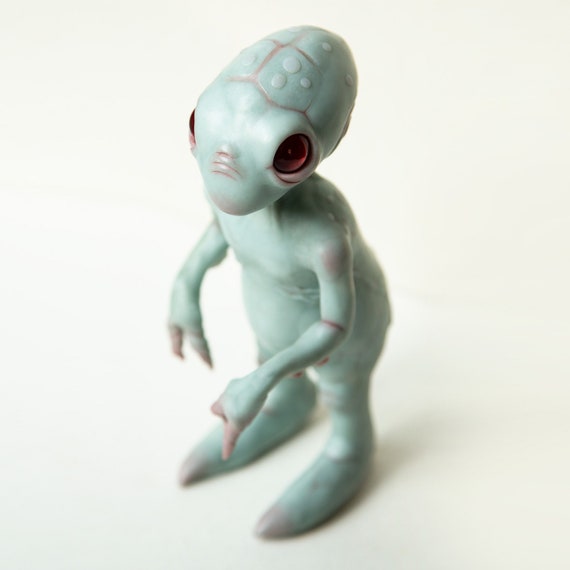 Grey Baby Humanoid Art Doll Creature, Extraterrestrial Fantastic Planet Alien