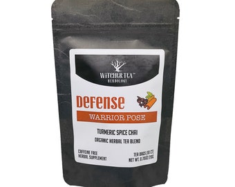 Organic Herbal Tea  Blend - Defense - Warrior Pose - Witcher Tea