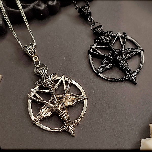 Sigil of Baphomet necklace pendant // witch, witch necklace, witch jewelry, gothic necklace, gothic jewelry, Satan, Lucifer, demon, occult, occultism