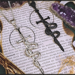 Occult Sword Necklace in 2 Colors // Occult Jewellery, Witch Necklace, Witch Jewellery, Gothic Necklace, Gothic Jewellery, Goth, Trend