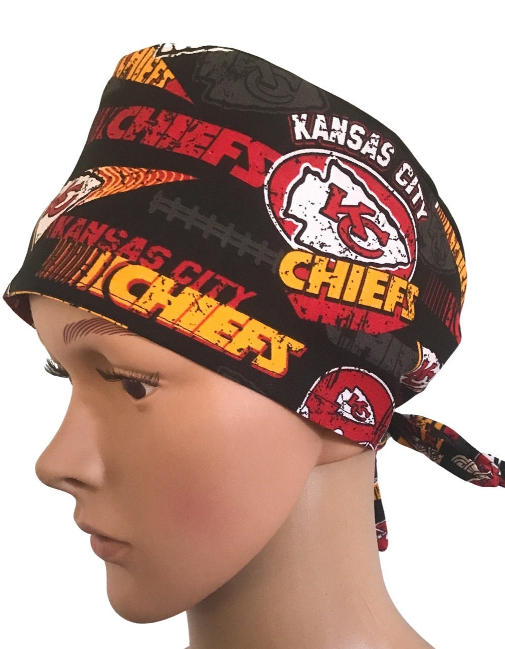 Kansas City Chiefs Scrub Cap Chiefs Scrub Hat for Doctors Etsy