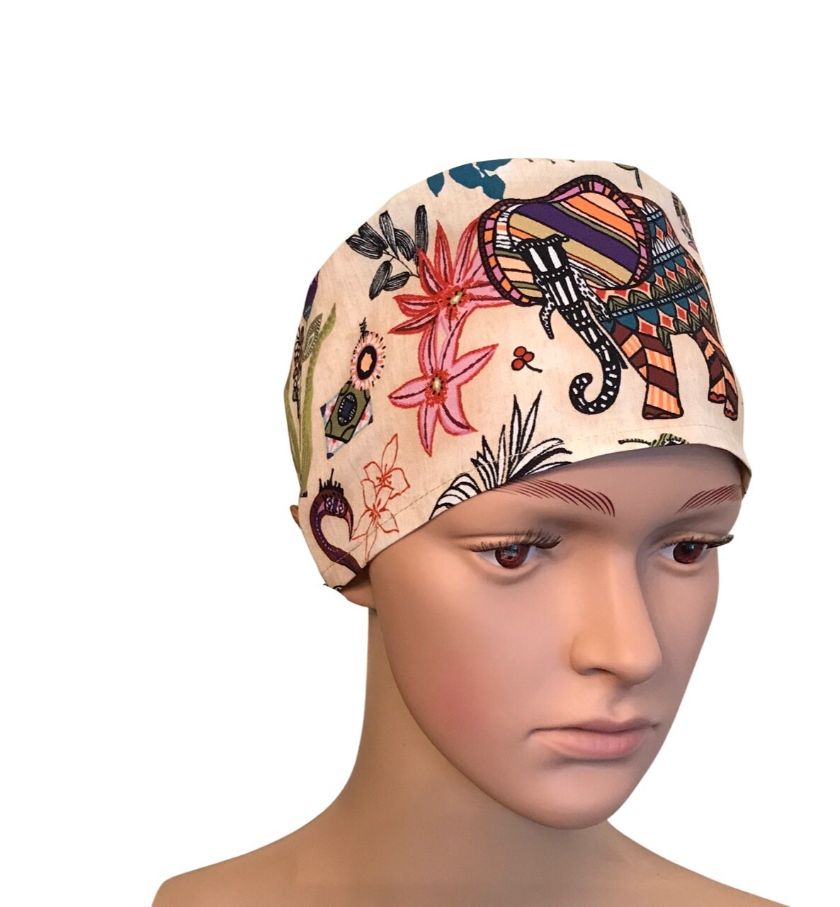 Womens Scrub Cap Scrub Cap African Safari Surgical Scrub Cap Etsy