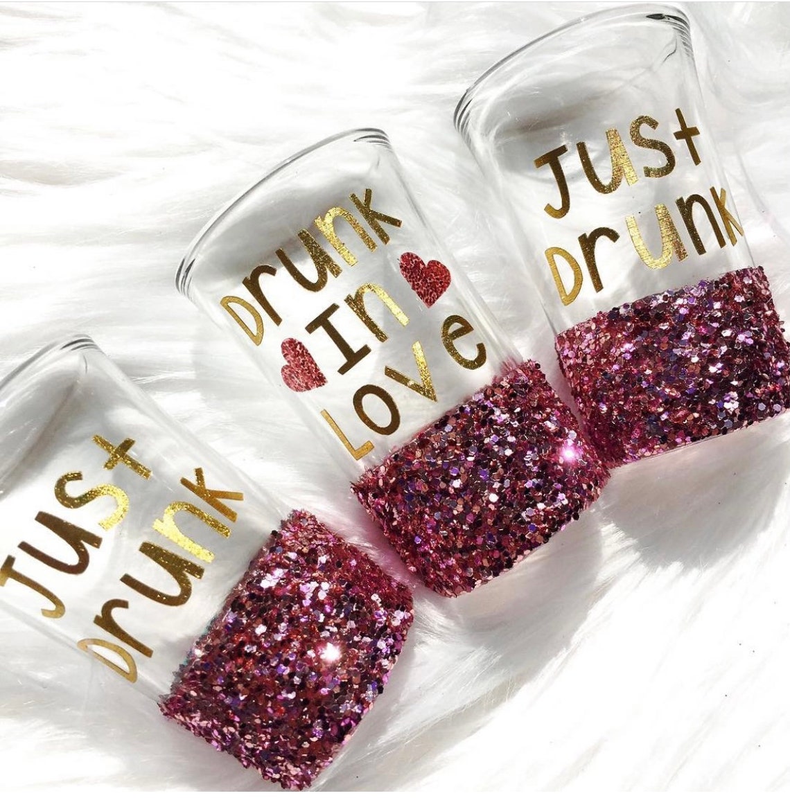 Glitter Shot Glasses // Custom Shot Glasses // Bridal Party Etsy
