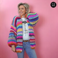 【IONSEOUL】Furry Stripe Mohair Knit 5FM0213 Mohair Knitting Pattern - PDF Pattern Download for Raglan