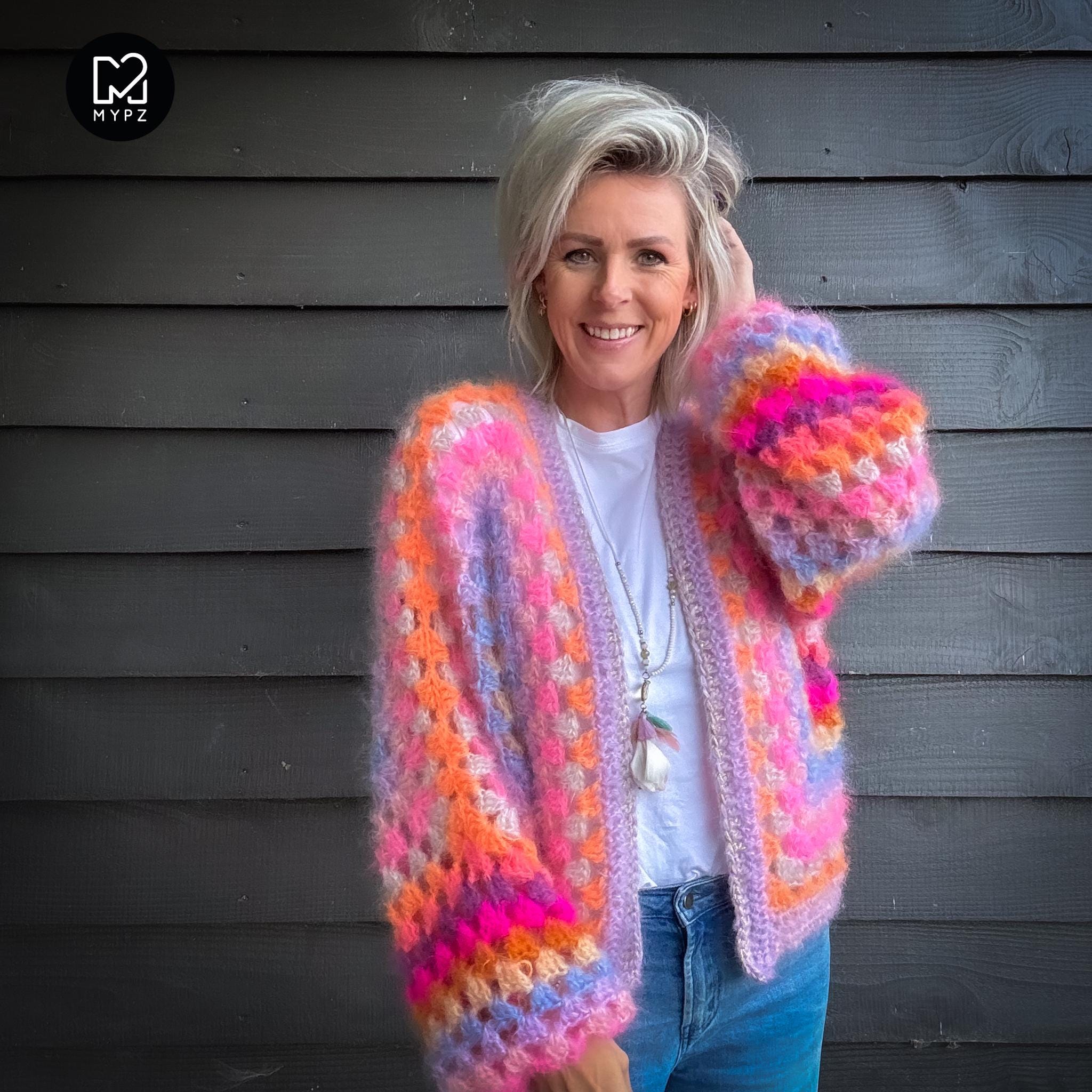 39 Hexi Cardigan Crochet Pattern: Enhance Your Skills with Unique Designs 34 English Crochet pattern Hexagon cardigan Pink Vibes