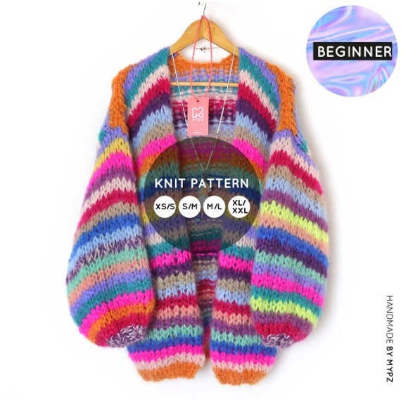 Knit Pattern – MYPZ Chunky Funky Mohair Cardigan No.15 (ENG