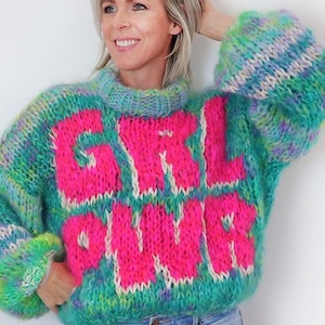 Knit pattern – MYPZ basic chunky mohair pullover girl power no.15 (ENG)
