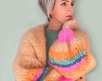 English Knit pattern - MYPZ basic chunky cardigan (ENG)