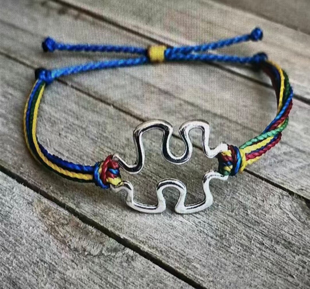 Autism Awareness Puzzle Piece Bracelet - Etsy
