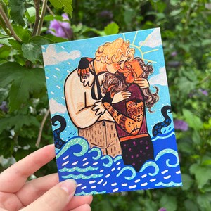 Ed and Stede Kiss mini print