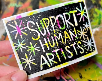 Support Human Artists Sticker