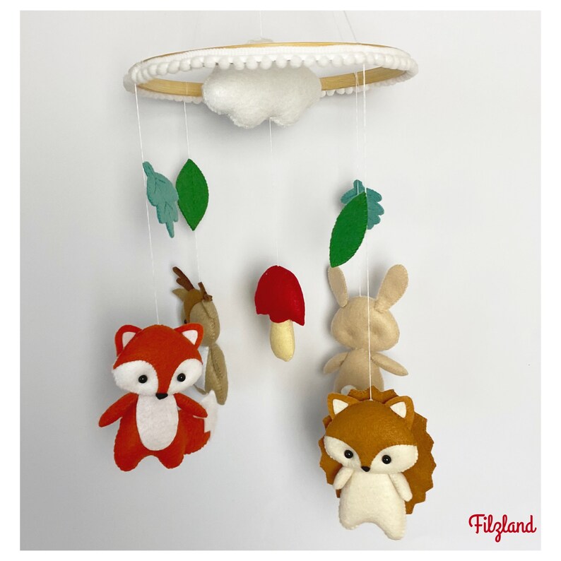 Mobile Baby Wild Animals Forest Mobile Wild Mobile Etsy