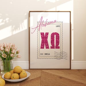 Chi Omega Art, Sorority Wall Art, Chi O Print, Chi Omega Wall Art, Sorority Decor, Sorority Gifts, Aesthetic Chi Omega Art, Digital Artwork