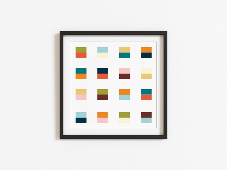 Set of 9 Digital Art Prints | Colorful Gallery Wall | Digital Download ...