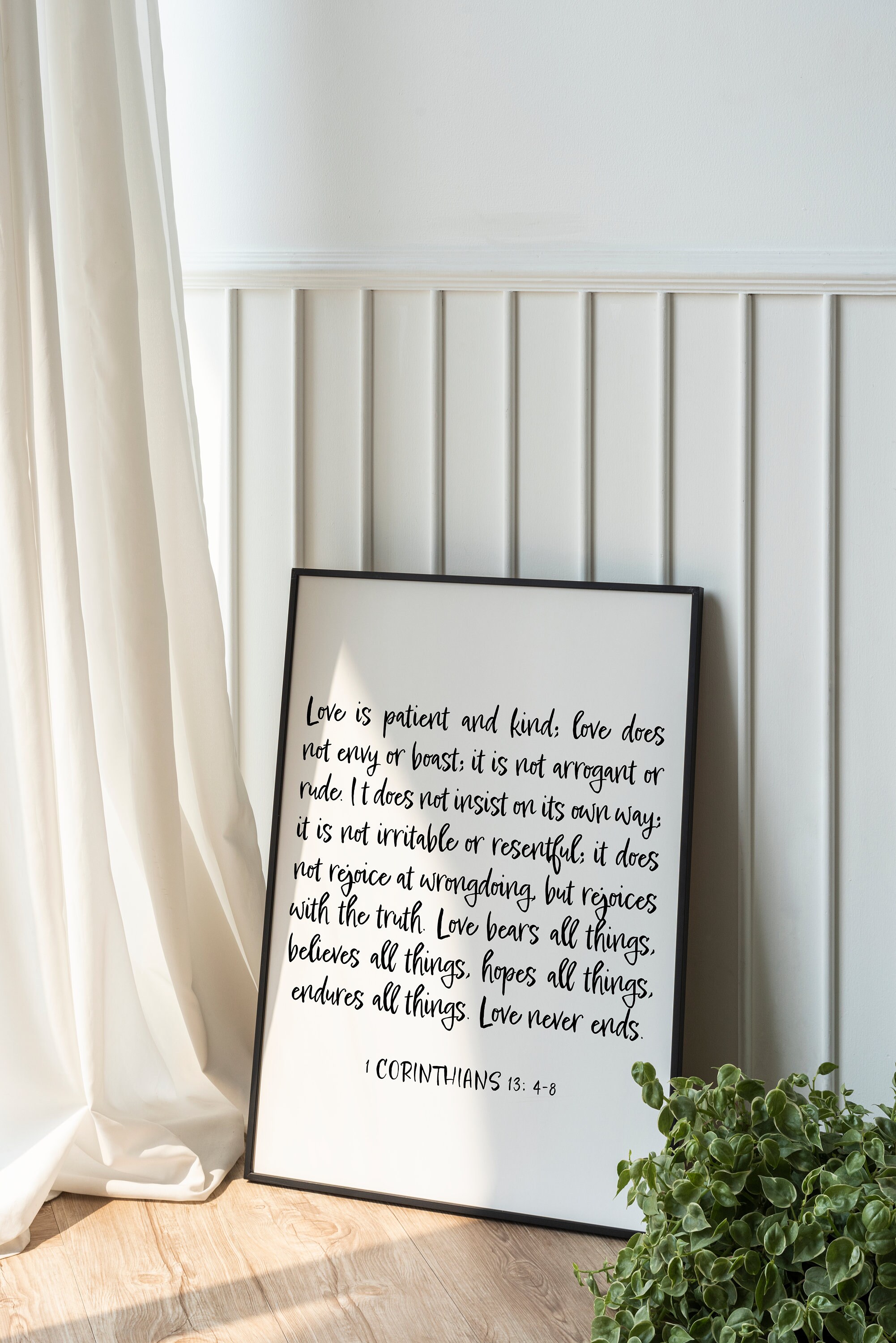 1 Corinthians 13 Corinthians Wall Art Scripture Wall Art - Etsy