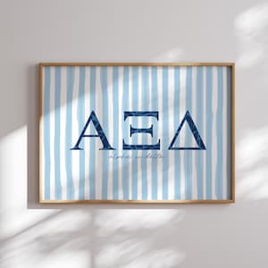 Alpha Xi Delta Art, Sorority Wall Art, AXID Print, Alpha Xi Delta Wall Art, Sorority Decor, Sorority Gifts, Aesthetic AXID Art, Digital Art