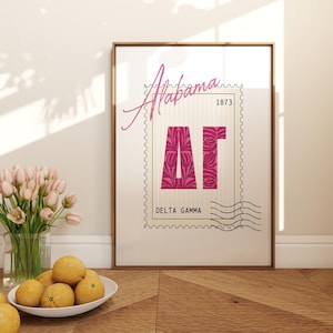 Delta Gamma Art, Sorority Wall Art, DG Print, Delta Gamma Wall Art, Sorority Decor, Sorority Gifts, Aesthetic Delta Gamma Art, Digital Art