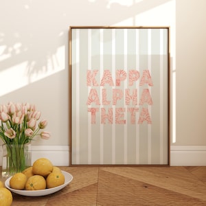 Kappa Alpha Theta Art, Sorority Wall Art, Theta Print, Theta Wall Art, Sorority Decor, Sorority Gifts, Aesthetic Theta Art, Digital Artwork
