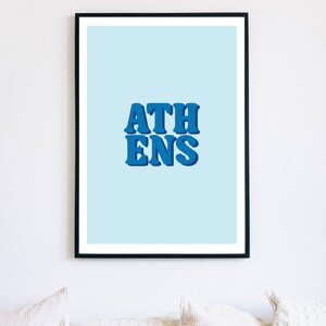 Athens Print, College Wall Art, GA Print, Athens Wall Art, Colorful Dorm Decor, College Town Print, Dawgs Print, UGA Poster, Digital Artwork