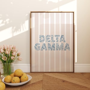 Delta Gamma Sorority Art Print: DG Wall Decor (Digital Download)