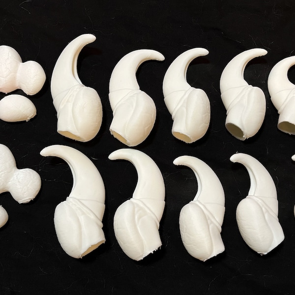 3D Printed Cat Claws: Fursuit Monster Paws (Set of 10)