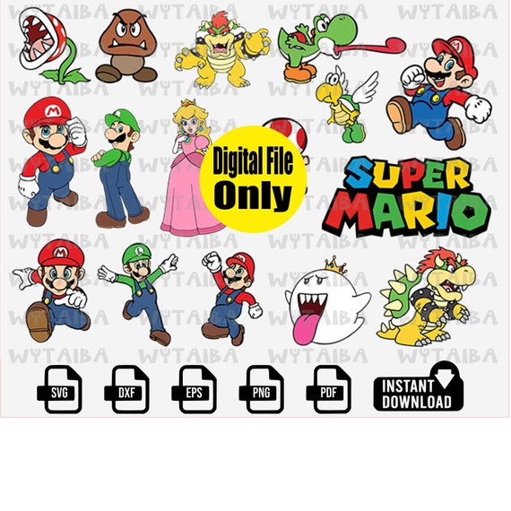 Download Super Mario Svg Cut File Etsy