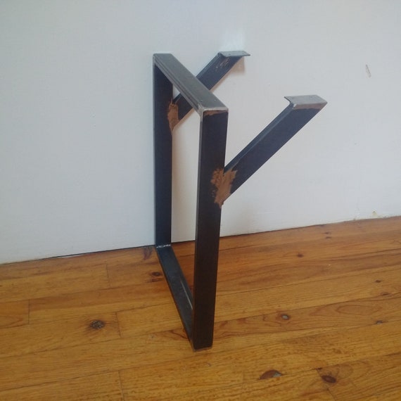 Industrialstyle table legs in steel reinforced with Etsy