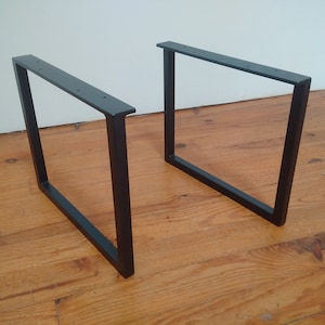Anthracite black square coffee table legs 37.5x45cm in metal - industrial style