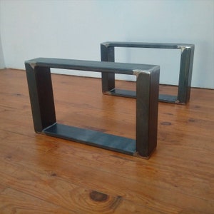 Custom made metal coffee table legs - industrial style