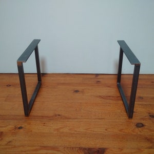 Custom square metal coffee table legs - industrial style