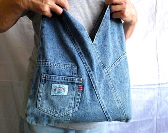 Denim Handbag Handmade Boho Fashion Woman Gift Jeans Street Fashion Christmas Gift