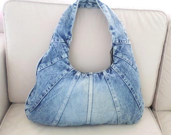 Handmade Denim Handbag, Custom Order Only, Jeans Bag, Ready to Send
