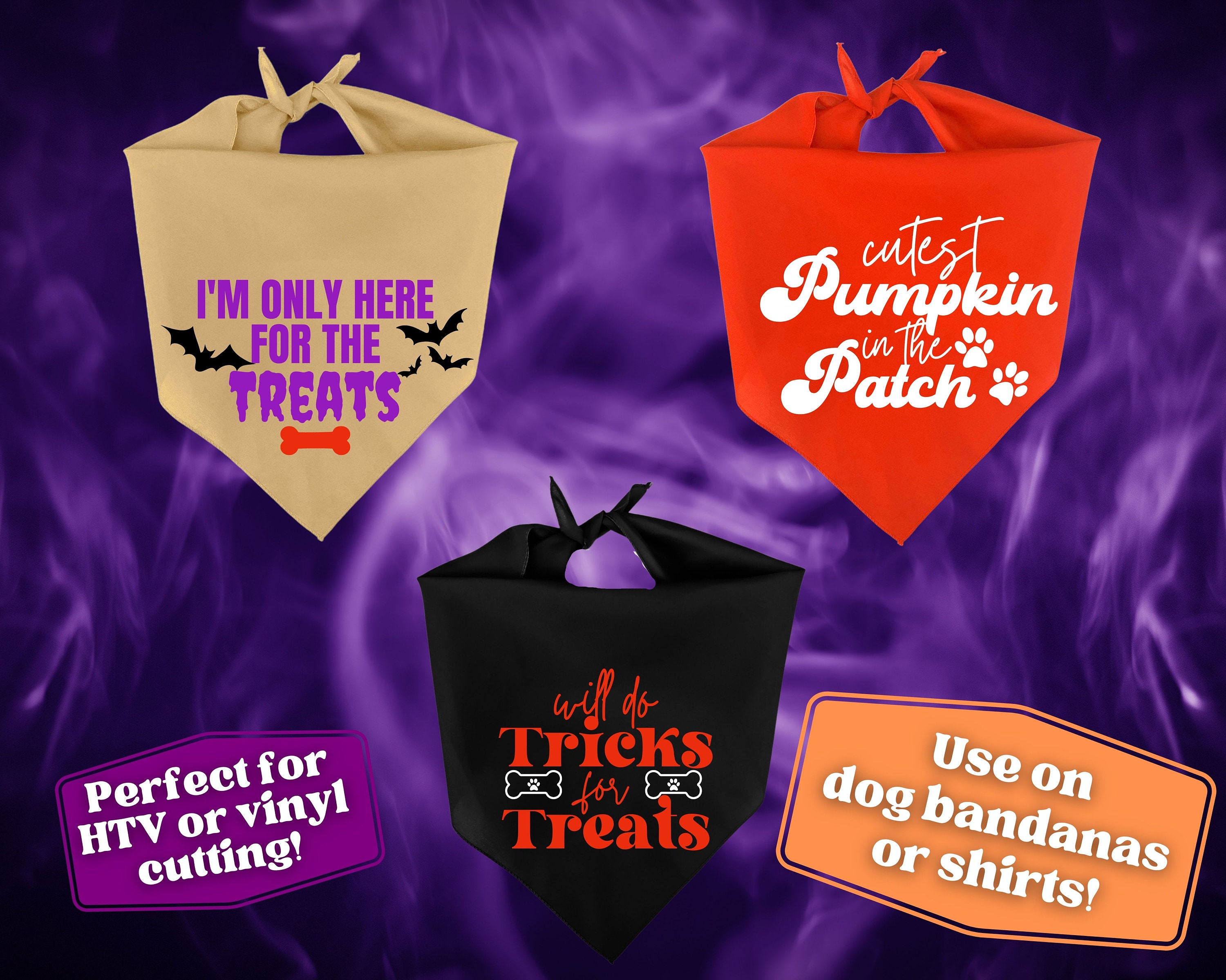 Halloween Dog Bandana Svg Bundle Dog SVG Fall Dog SVG Halloween Dog ...